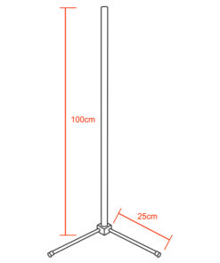 GloboStar® Μοντέρνο Minimal Επιδαπέδιο Μαύρο Φωτιστικό 100cm LED 20 Watt με Ασύρματο Χειριστήριο Αφής 2.4G RF & Dimmer RGBW+WW Πολύχρωμο - Ψυχρό - Ημέρας - Θερμό GloboStar ALIEN Design GLOBO-100-9
