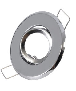 GloboStar® GloboStar® DELTA 77803 Χωνευτό Κινούμενο Στρόγγυλο Σποτ Οροφής για Λάμπα MR11 με Βάση GU5.3 ή GU10 - IP20 - Μεταλλικό - Φ70 x Υ21mm - Ασημί Νίκελ - 5 Χρόνια Εγγύηση
