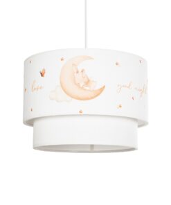 GloboStar® GLOBOSTAR® MOON 204-0011 Παιδικό Κρεμαστό Φωτιστικό Οροφής με Ντουί 1 x E27 AC 220-240V IP20 - Πολύχρωμο - Μ30 x Π30 x Υ24cm