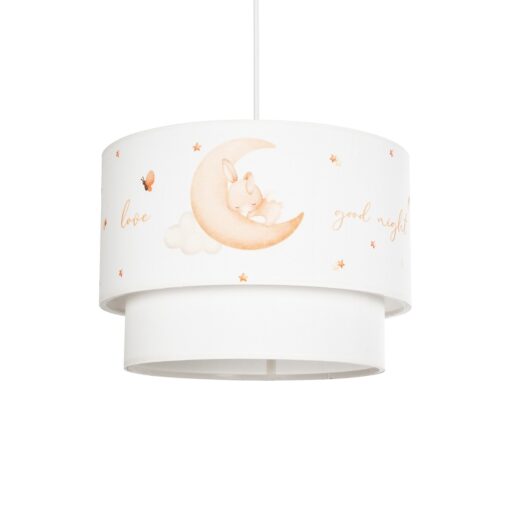 GloboStar® GLOBOSTAR® MOON 204-0011 Παιδικό Κρεμαστό Φωτιστικό Οροφής με Ντουί 1 x E27 AC 220-240V IP20 - Πολύχρωμο - Μ30 x Π30 x Υ24cm