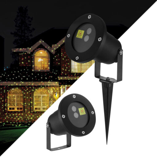 GloboStar® GloboStar® 75598 Προβολάκι Κήπου Καρφωτό - Δαπέδου Laser 30W 60° AC 230V Αδιάβροχο IP67 με Ασύρματο Χειριστήριο RF 2.4Ghz Πράσινο - Κόκκινο