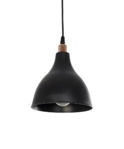 GloboStar® GLOBOSTAR® RADE 203-0124 Μοντέρνο Κρεμαστό Φωτιστικό Οροφής με Ντουί 1 x E27 AC 220-240V IP20 - Μαύρο & Χάλκινο - Μ18.5 x Π18.5 x Υ23cm