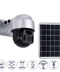 GloboStar® GloboStar® 86054 Αυτόνομη Ηλιακή Camera 1080P 2MP 4G SIM CARD WiFi 150° Μπαταρία 3200mAh Φωτοβολταϊκό Πάνελ Διπλή Κατέυθυνση Ομιλίας Αδιάβροχη IP66 Ψυχρό Λευκό 6000K - Ασημί