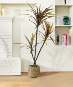 GloboStar® Artificial Garden THASSOS 20581 Διακοσμητικό Πλεκτό Κασπώ Γλάστρα - Flower Pot Καφέ Φ28 x Υ26cm 21 324e92 20969 20581