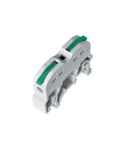 GloboStar® GloboStar® FAST-CONNECT 69902 Μονή Κλέμα Ράγας Ταχείας Σύνδεσης & Διακλάδωσης Καλωδίων για Ηλεκτρολογικούς Πίνακες - 1 x Είσοδος & 1 x Έξοδος με Συμβατή Διατομή Καλωδίων 0.2mm² έως 4mm² - 600V 32A Max - Μ4.5 x Π1 x Υ3.2cm - Γκρι & Πράσινο - Πακέτο 10 Τεμαχίων - 5 Years Warranty