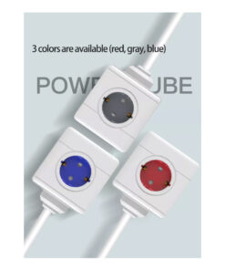 GloboStar® TRAVEL PowerCube PRO Certified 79645 Πολύπριζο 5 Θέσεων με 1.5m Kαλώδιο - 5 Πρίζες Ασφαλείας Childproof EU Schuko AC 220-240V Μ7.5 x Π11.5 x Υ7.5 - Λευκό με Κόκκινο - Max Load 3680W/16A 27 33098c 79646 13