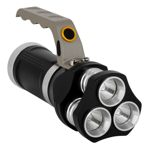 GloboStar® GLOBOSTAR® HANDLAMP 79025 Φακός Χειρός LED 30W 3000lm 45° DC 5V με Επαναφορτιζόμενη Μπαταρία Li-ion 3.7V 3x18650 15000mAh IP20 Ψυχρό Λευκό 6000K - CREE XHP50 Chip - Μ16.3 x Π6.4 x Υ8.5cm - 1 Χρόνο Εγγύηση