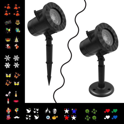 GloboStar® GloboStar® 75599 Προβολάκι Κήπου Καρφωτό - Δαπέδου Epistar LED 6W 300lm 60° AC 230V Αδιάβροχο IP44 RGB με 12 Διαφορετικά Σχέδια Φωτισμού