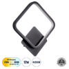 GloboStar® GloboStar® LENA 61079 Φωτιστικό Τοίχου - Απλίκα Design LED CCT 12W 1440lm 300° AC 220-240V - Εναλλαγή Φωτισμού μέσω Διακόπτη On/Off All In One Ψυχρό 6000k+Φυσικό 4500k+Θερμό 2700k Μ25 x Π5.5 x Υ29.5cm - Μαύρο