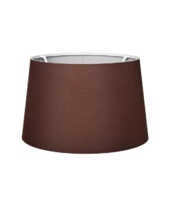 GloboStar® GloboStar® COVER 203-0265 Μοντέρνο Φωτιστικό Καπέλο Καφέ Ύφασμα - Μ38 x Π38 x Υ30cm