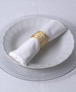 GloboStar® GloboStar® GOURMET 35001 Δαχτυλίδι Πετσέτας Μεταλλικό Χρυσό Φ5 x Υ3.5cm