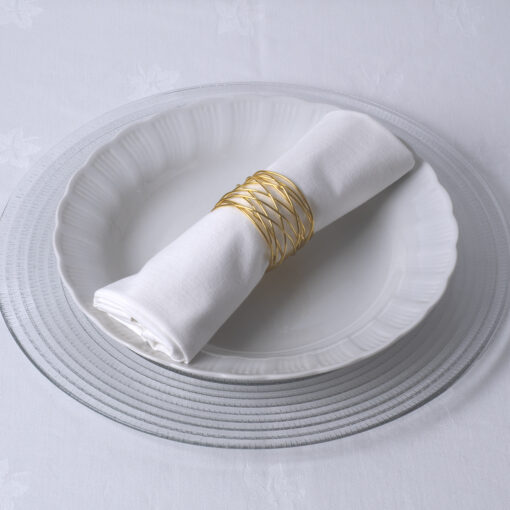 GloboStar® GloboStar® GOURMET 35001 Δαχτυλίδι Πετσέτας Μεταλλικό Χρυσό Φ5 x Υ3.5cm