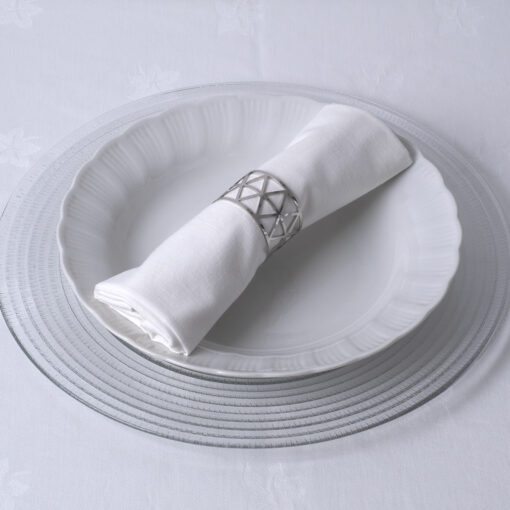 GloboStar® GloboStar® BISTRO 35003 Δαχτυλίδι Πετσέτας Μεταλλικό Ασημί Φ4.5 x Υ3cm