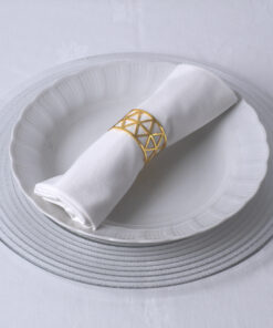 GloboStar® GLOBOSTAR® BISTRO 35004 Διακοσμητικό Δαχτυλίδι Πετσέτας - Χρυσό - Μ4.5 x Π4.5 x Υ3cm