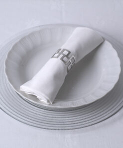 GloboStar® GloboStar® MENU 35006 Δαχτυλίδι Πετσέτας Μεταλλικό Ασημί Φ4.5 x Υ3cm