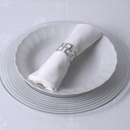 GloboStar® GloboStar® MENU 35006 Δαχτυλίδι Πετσέτας Μεταλλικό Ασημί Φ4.5 x Υ3cm