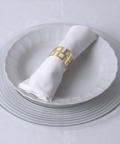 GloboStar® GloboStar® MENU 35007 Δαχτυλίδι Πετσέτας Μεταλλικό Χρυσό Φ4.5 x Υ3cm