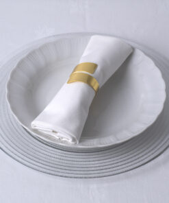 GloboStar® GLOBOSTAR® COUVERT 35010 Διακοσμητικό Δαχτυλίδι Πετσέτας - Χρυσό - Μ5 x Π5 x Υ4.5cm