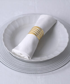 GloboStar® GloboStar® VAISSELLE 35013 Δαχτυλίδι Πετσέτας Μεταλλικό Χρυσό Φ4.9 x H4cm