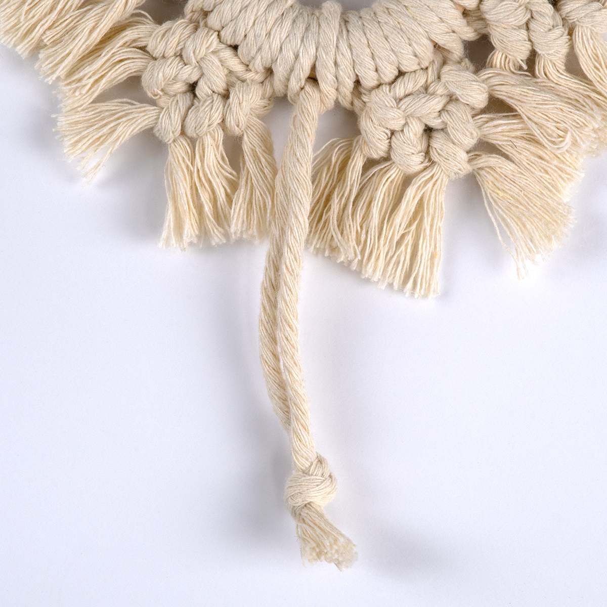 GloboStar® 35014 Διακοσμητικό Κρεμαστό Μακραμέ Κρίκος Χειροποίητο Μπεζ Φ13cm 4 GloboStar® 35014 Διακοσμητικό Κρεμαστό Μακραμέ Κρίκος Χειροποίητο Μπεζ Φ13cm - Image 2