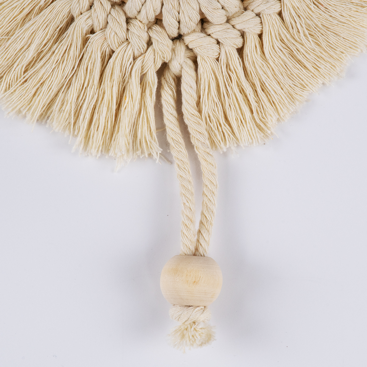 GloboStar® 35015 Διακοσμητικό Κρεμαστό Μακραμέ Κρίκος Χειροποίητο Μπεζ Φ14cm 4 GloboStar® 35015 Διακοσμητικό Κρεμαστό Μακραμέ Κρίκος Χειροποίητο Μπεζ Φ14cm - Image 2