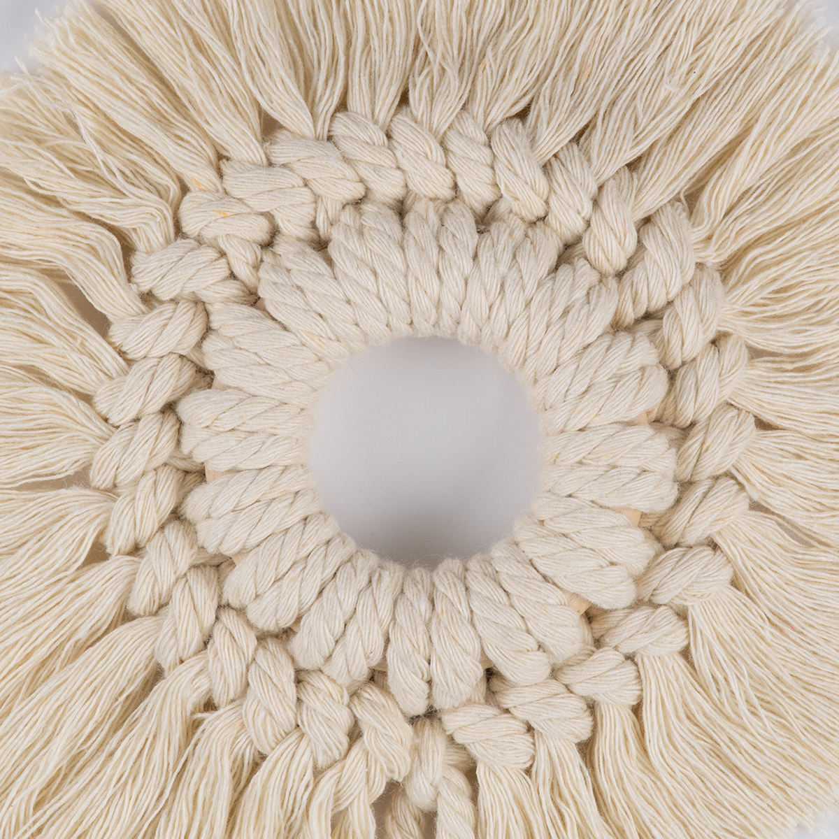 GloboStar® 35015 Διακοσμητικό Κρεμαστό Μακραμέ Κρίκος Χειροποίητο Μπεζ Φ14cm 5 GloboStar® 35015 Διακοσμητικό Κρεμαστό Μακραμέ Κρίκος Χειροποίητο Μπεζ Φ14cm - Image 3