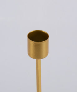 GloboStar® GloboStar® EVELYN 35106 Κηροπήγιο Μεταλλικό Χρυσό Φ9.5 x Υ15cm