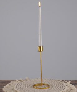GloboStar® EVELYN 35107 Κηροπήγιο Μεταλλικό Χρυσό Φ9.5 x Υ23.5cm 9 35107 5
