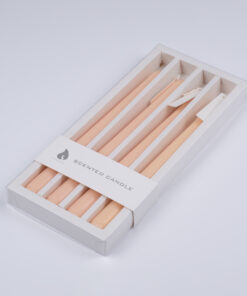 GloboStar® GloboStar® PINK-ORCHID 35205 ΣΕΤ 4 Αρωματικά Κεριά Κηροπηγίου Παραφίνης με Άρωμα Άγρια Ορχιδέα Σομόν Μ2 x Π2 x Υ25cm