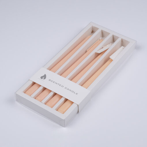 GloboStar® GloboStar® PINK-ORCHID 35205 ΣΕΤ 4 Αρωματικά Κεριά Κηροπηγίου Παραφίνης με Άρωμα Άγρια Ορχιδέα Σομόν Μ2 x Π2 x Υ25cm