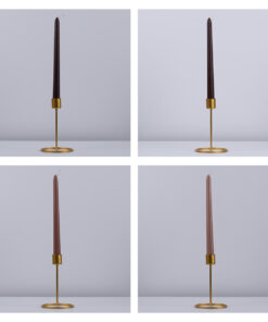 GloboStar® MOCHA-CREAM 35211 ΣΕΤ 4 Αρωματικά Κεριά Κηροπηγίου Παραφίνης με Άρωμα Σοκολάτα - Καφές Πολύχρωμα Μ2 x Π2 x Υ25cm 7 35211 2