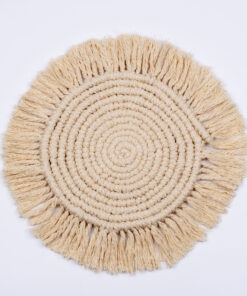 GloboStar® GloboStar® 35301 Μακραμέ Σουπλά Χειροποίητο Μπεζ Φ31cm