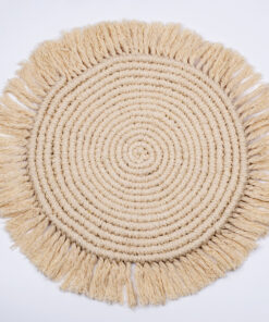 GloboStar® GloboStar® 35303 Μακραμέ Σουπλά Χειροποίητο Μπεζ Φ41cm