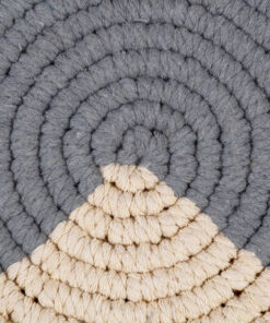 Alternative view of GLOBOSTAR® PLACEMATS 35304 Διακοσμητικό Μακραμέ Σουπλά - Γκρι & Μπεζ - Μ34 x Π34 x Υ1cm