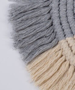 GLOBOSTAR® PLACEMATS 35304 Διακοσμητικό Μακραμέ Σουπλά - Γκρι & Μπεζ - Μ34 x Π34 x Υ1cm 7 35304 4