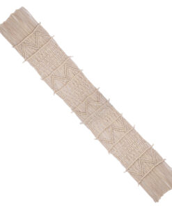 GloboStar® GloboStar® 35400 Μακραμέ Ράνερ Χειροποίητο Μπεζ Μ200 x Π30cm