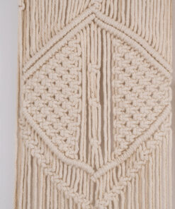 GloboStar® 35501 Μακραμέ Κουρτίνα Χειροποίητη Μπεζ Π180 x Υ200cm 9 35501 4