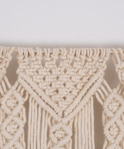 GloboStar® 35501 Μακραμέ Κουρτίνα Χειροποίητη Μπεζ Π180 x Υ200cm 10 35501 5