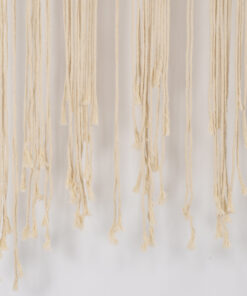 GloboStar® 35503 Μακραμέ Κουρτίνα Χειροποίητη Μπεζ Π100 x Υ115cm 9 35503 3jpg