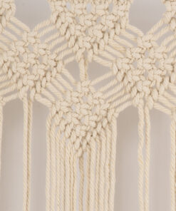 Alternative view of GloboStar® 35503 Μακραμέ Κουρτίνα Χειροποίητη Μπεζ Π100 x Υ115cm