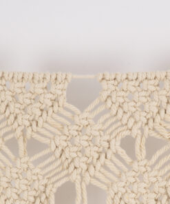 GloboStar® 35503 Μακραμέ Κουρτίνα Χειροποίητη Μπεζ Π100 x Υ115cm 8 35503 5