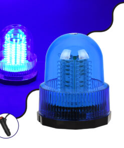 GloboStar® GloboStar® 85158 PRO Series Φάρος Σήμανσης Οχήματος Αστυνομίας για Αυτοκίνητα & Φορτηγά 6 Προγραμμάτων Φωτισμού STROBE LED 20W DC 10-30V Αδιάβροχος IP65 Μπλε
