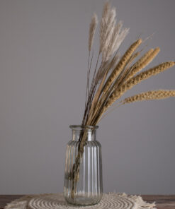 Alternative view of GloboStar® LAYLA 35600 Διακοσμητικό Βάζο Γυάλινο Διάφανο Φ11 x Υ22cm