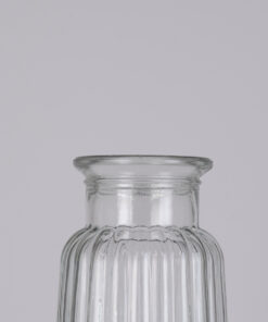 GloboStar® LAYLA 35600 Διακοσμητικό Βάζο Γυάλινο Διάφανο Φ11 x Υ22cm 9 35600 4