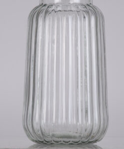 GloboStar® LAYLA 35600 Διακοσμητικό Βάζο Γυάλινο Διάφανο Φ11 x Υ22cm 10 35600 5