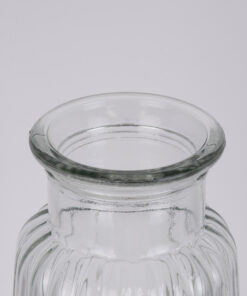 GloboStar® LAYLA 35600 Διακοσμητικό Βάζο Γυάλινο Διάφανο Φ11 x Υ22cm 11 35600 6