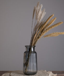 Alternative view of GloboStar® LAYLA 35601 Διακοσμητικό Βάζο Γυάλινο Γκρι Φ11 x Υ22cm