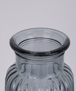 GloboStar® LAYLA 35601 Διακοσμητικό Βάζο Γυάλινο Γκρι Φ11 x Υ22cm 11 35601 6