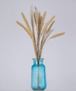 GloboStar® GloboStar® LAYLA 35602 Διακοσμητικό Βάζο Γυάλινο Γαλάζιο Φ11 x Υ22cm