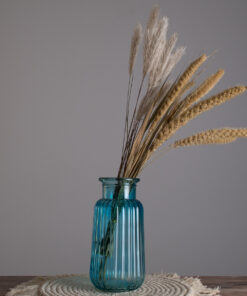 Alternative view of GloboStar® LAYLA 35602 Διακοσμητικό Βάζο Γυάλινο Γαλάζιο Φ11 x Υ22cm